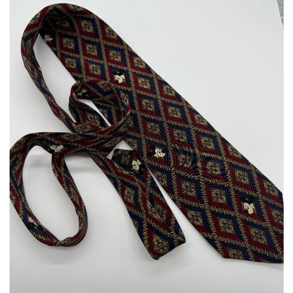 Walt Disney World Mickey Mouse Logo (Hidden Mickey) Neck Tie Blue 100% Silk - Picture 5 of 6